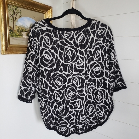 Anthropologie Moth Halferti Rose Knit Sweater Small - Picture 6 of 6